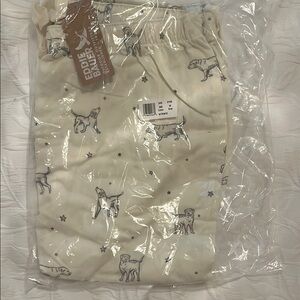 Brand New Still Packaged Eddie Bauer Cream Dog Print Lounge Pants